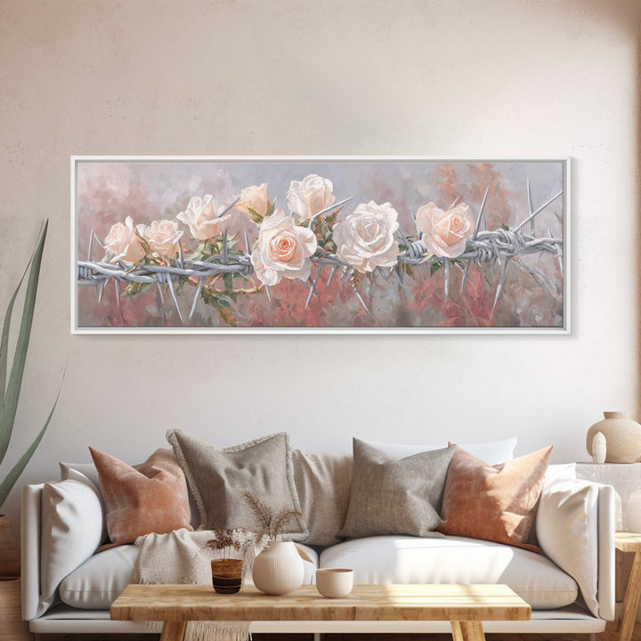 Thorns Of Grace | Framed Canvas Print | Christian Art | Christian Wall Art | Panoramic Art | Christian Painting | Christian Art Canvas