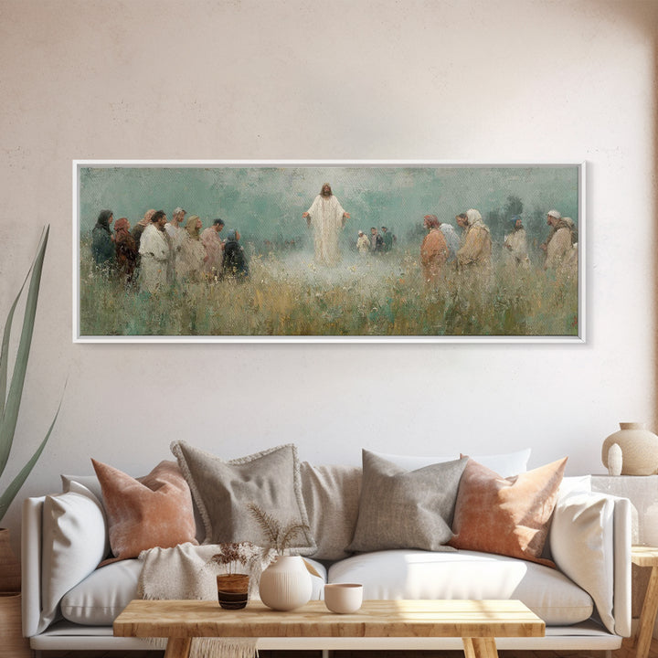 Fields Of Promise – Framed Canvas Print – Christian Wall Art – Panoramic Wall Art – Christian Art Canvas – Christian Painting – Modern Chri