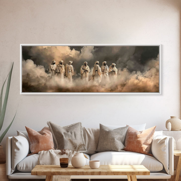 Desert Cloud Council | Framed Canvas Print | Christian Wall Art | Panoramic Art | Christian Art Canvas | Jesus Painting | Christian Christm