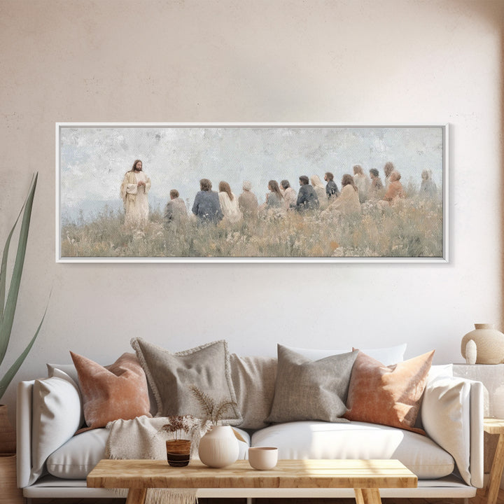 Morning Of Wisdom – Framed Canvas Print – Christian Wall Art – Panoramic Frame – Christian Art Canvas – Jesus Painting – Subtle Christian A