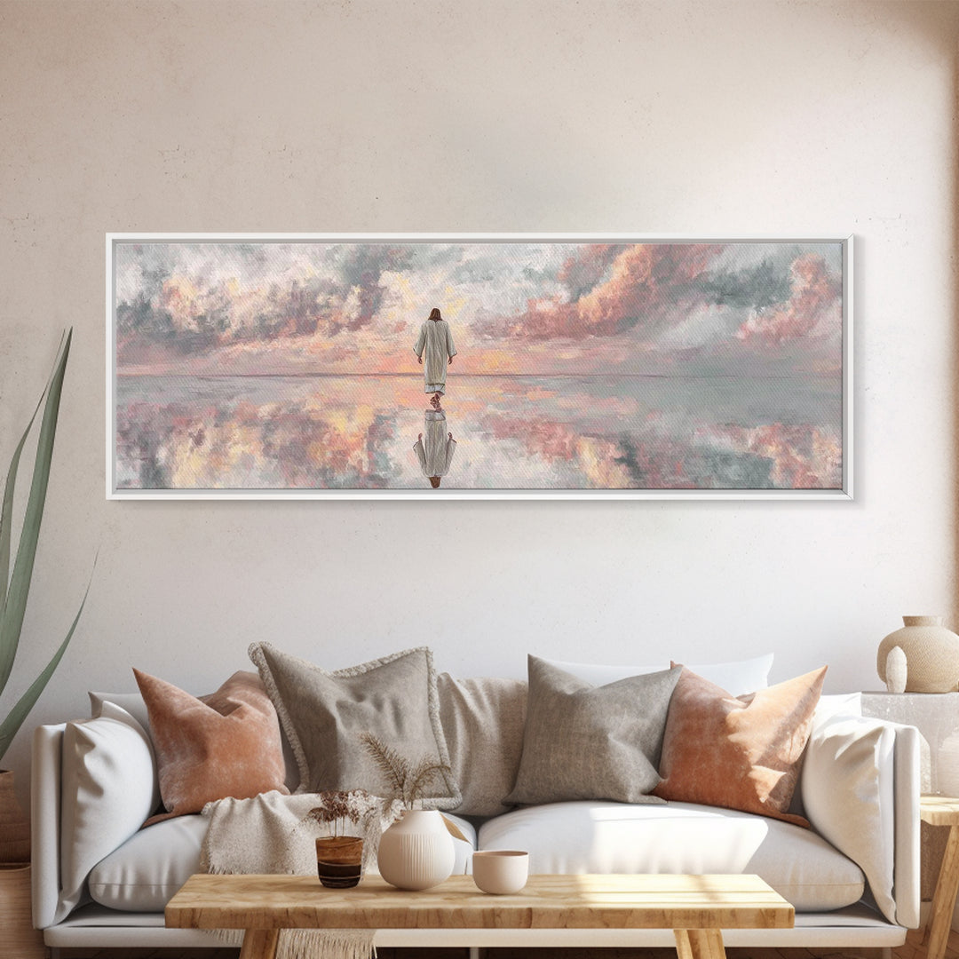 Blessed Journey | Framed Canvas Print | Panoramic Art | Christian Decoration | Jesus Canvas Art | Christian Wall Art | Christian Art