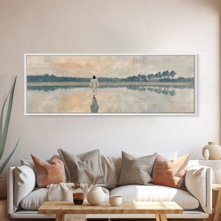 Radiant Promise – Framed Canvas Print – Panoramic Painting – Christian Art – Christian Canvas – Jesus Painting – Christian Decor
