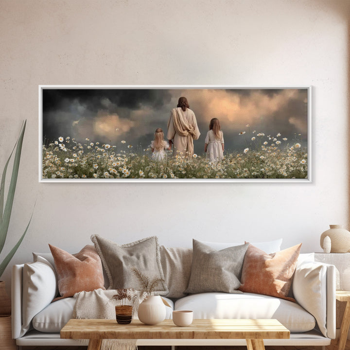 Light of Mercy | Framed Canvas Print | Panoramic Wall Art | Christian Art Canvas | Christian Wall Art | Jesus Painting | Christian Christma