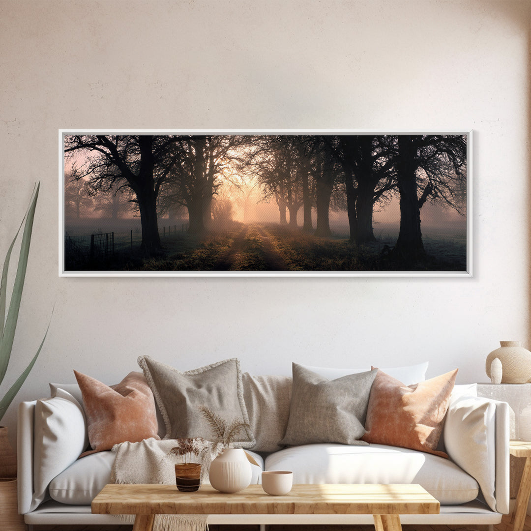 Soft Morning Grace | Framed Canvas Print | Panoramic Print | Christian Art Canvas | Modern Christian Painting | Christian Wall Art | Christ