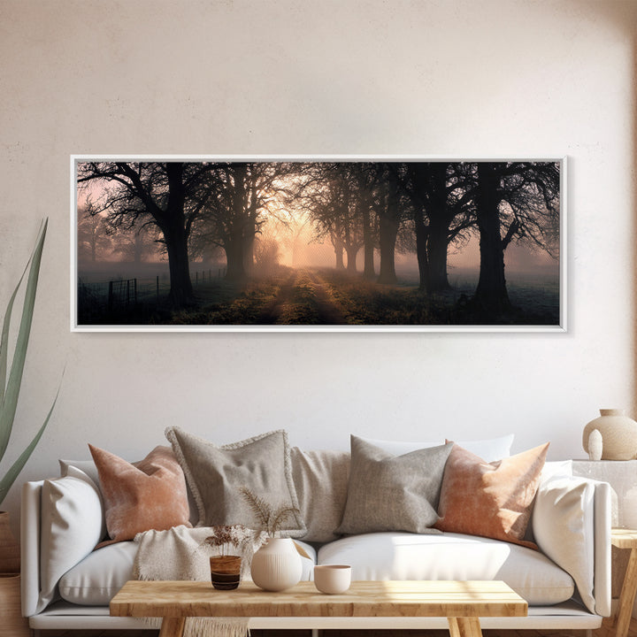 Soft Morning Grace | Framed Canvas Print | Panoramic Print | Christian Art Canvas | Modern Christian Painting | Christian Wall Art | Christ