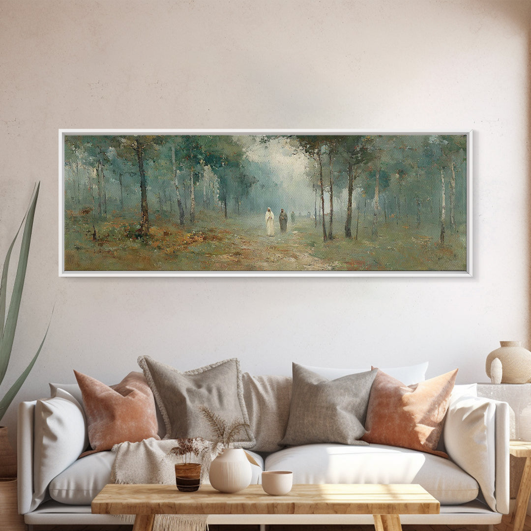 Golden Hour Peace, Framed Canvas Print, Extra Wide Art, Christian Wall Art, Moody Christian Art, Christian Art Painting, Christian Gift Ide