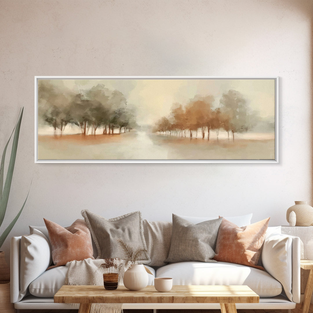 Walk Of Renewal – Framed Canvas Print – Panoramic Wall Art – Christian Art Print – Subtle Christian Paintings – Christian Art – Christian C