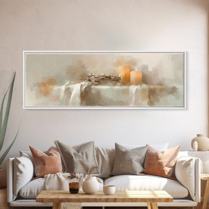 Holy Promise | Framed Canvas Print | Christian Art | Christian Wall Art | Panoramic Frame | Christian Art Canvas | Christmas Art