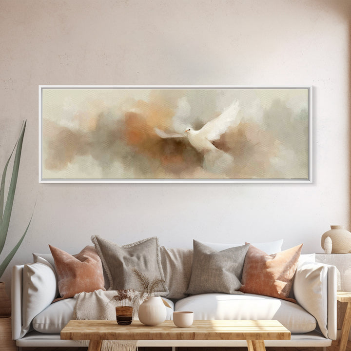 Spirit Of Peace, Framed Canvas Print, Christian Wall Art, Christian Art Canvas, Panoramic Print, Christian Christmas Art, Christian Decor