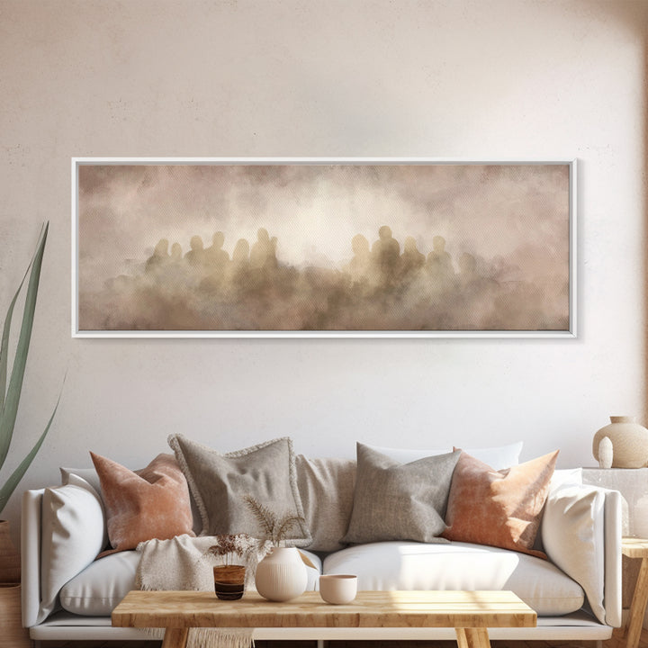 Shadows Of Witness – Framed Canvas Print – Christian Art Canvas – Christian Wall Art – Panoramic Painting – Christian Christmas Art – Chris