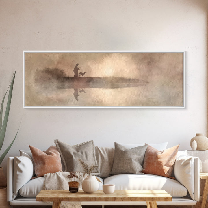 Walk Of Mercy, Framed Canvas Print, Christian Art Canvas, Christian Wall Art, Panoramic Painting, Jesus Art Print, Christian Decor