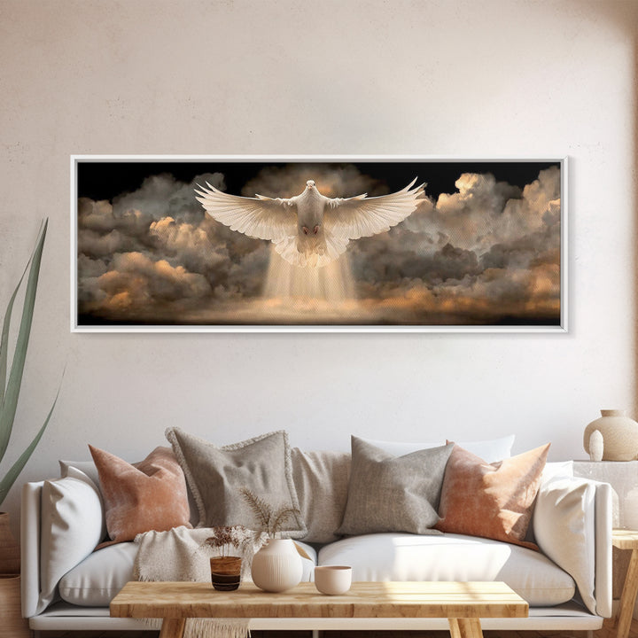Ascension Glory – Framed Canvas Print – Christian Art – Christian Art Canvas – Panoramic Print – Jesus Painting – Christian Wall Art