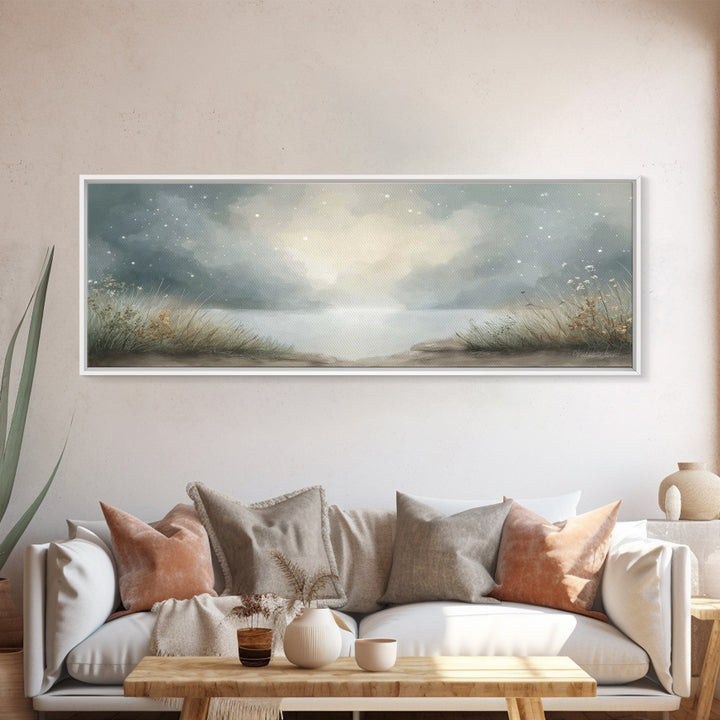 Pathway Of Peace | Framed Canvas Print | Christian Wall Art | Christian Art Canvas | Jesus Painting | Panoramic Art | Christian Christmas A