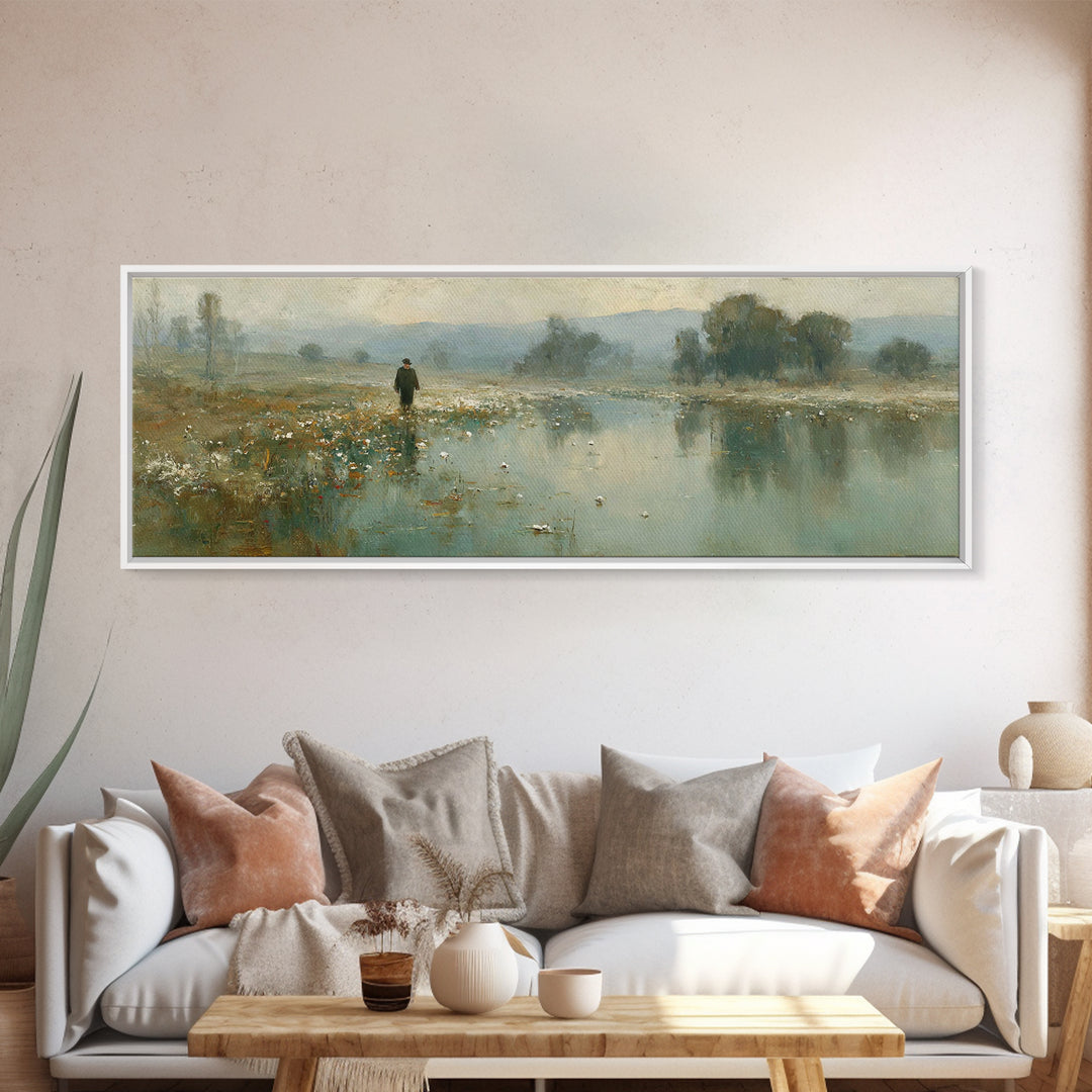 Morning Mercy – Framed Canvas Print – Panoramic Print – Christian Wall Art – Jesus Canvas Art – Christian Art Canvas – Christmas Art