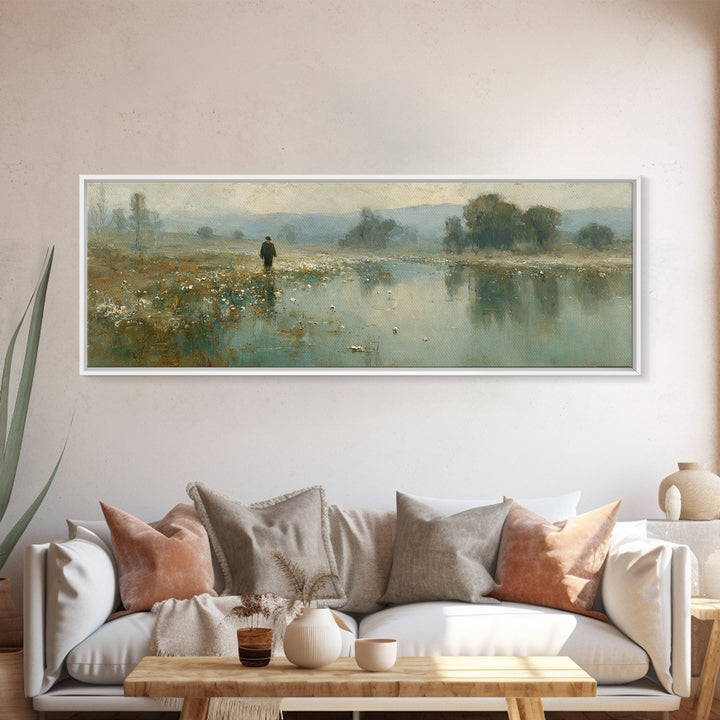 Morning Mercy – Framed Canvas Print – Panoramic Print – Christian Wall Art – Jesus Canvas Art – Christian Art Canvas – Christmas Art