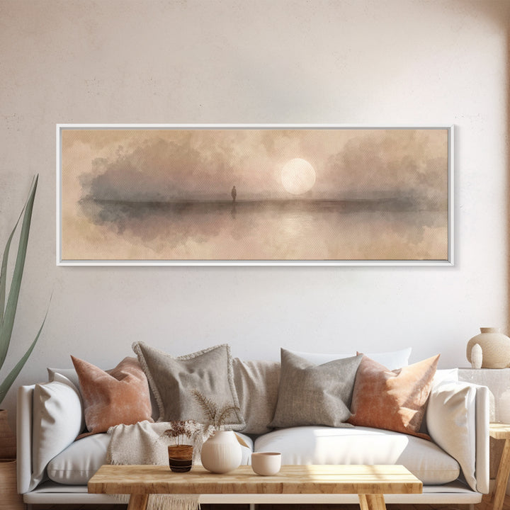 Journey At Dawn | Framed Canvas Print | Christian Wall Art | Panoramic Art | Christian Art Canvas | Christian Christmas Art