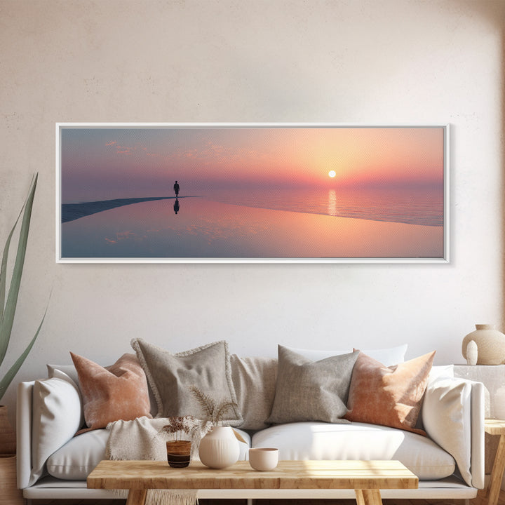 Solitary Faith, Framed Canvas Print, Panoramic Art, Christian Wall Art, Christian Art Canvas, Large Christian Painting, Christian Decor For