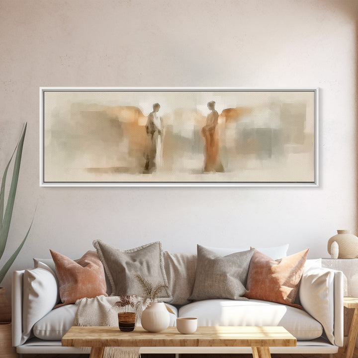 Seraphic Vision Soft | Framed Canvas Print | Christian Art | Christian Canvas Art | Panoramic Painting | Christmas Art | Christian Christma