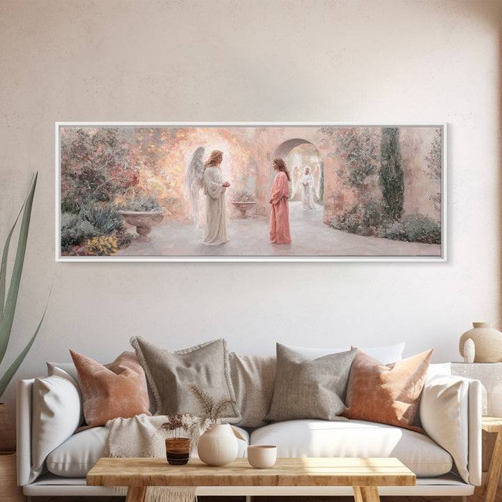 Garden Grace Vision – Framed Canvas Print – Panoramic Art – Christian Wall Art – Christian Art Canvas – Christian Painting – Christmas Art