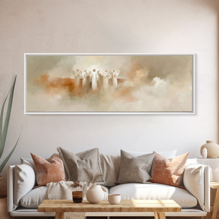 Ascension Glory Host | Framed Canvas Print | Panoramic Wall Art | Christian Art | Christian Painting | Christian Art Canvas | Christmas Art
