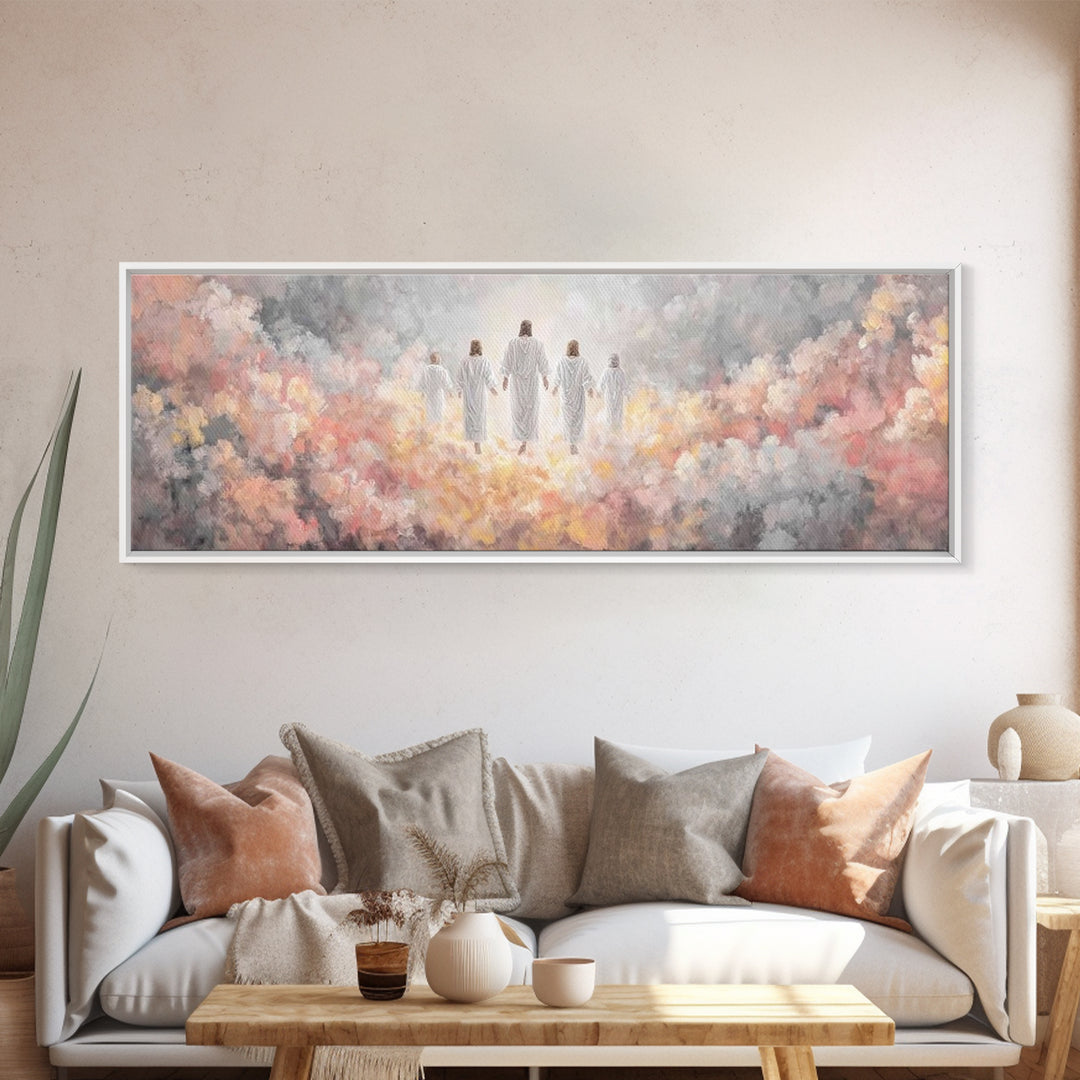 River Of Mercy – Framed Canvas Print – Christian Wall Art – Jesus Painting – Panoramic Art – Christian Art Canvas – Christmas Art Prints