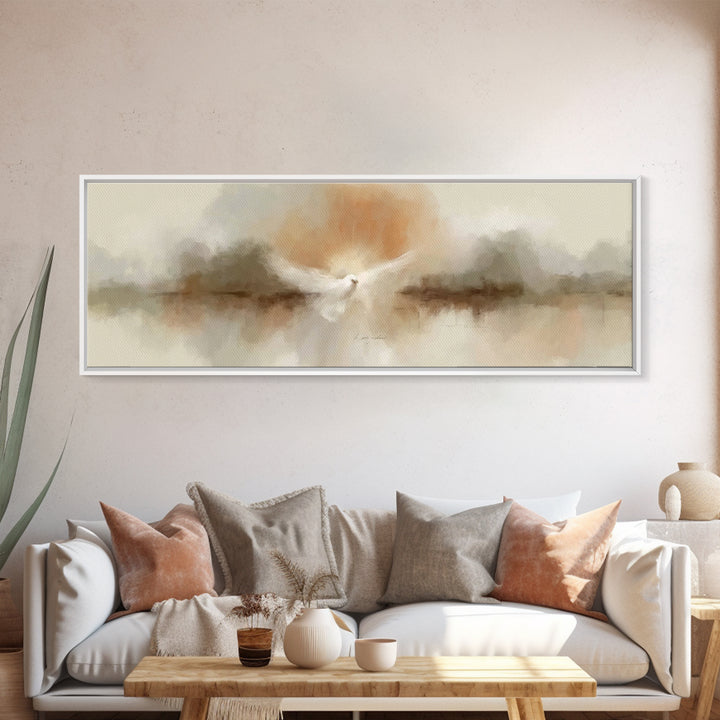 Majestic Spirit Rise | Framed Canvas Print | Christian Wall Art | Panoramic Art | Christian Art Canvas | Christian Gift | Christmas Art