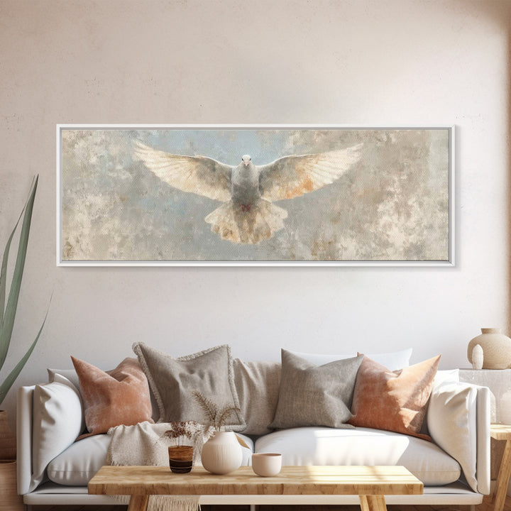 Peaceful Spirit Glow, Framed Canvas Print, Christian Art Canvas, Panoramic Art, Christian Wall Art, Christian Christmas Art, Christian Gift