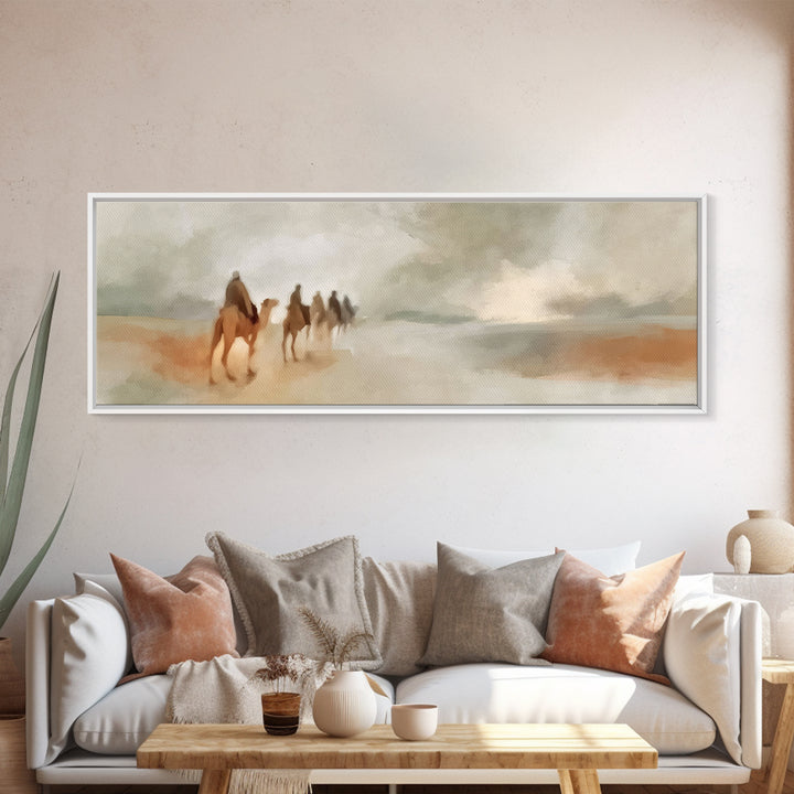 Wandering Kings Trail | Framed Canvas Print | Christian Art Canvas | Panoramic Art | Christian Wall Art | Christmas Art | Jesus Christmas A