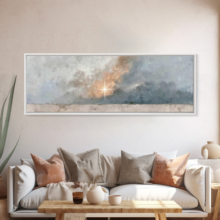 Sacred Ascension – Framed Canvas Print – Christian Art Canvas – Panoramic Wall Art – Jesus Painting – Christian Wall Art – Christian Christ