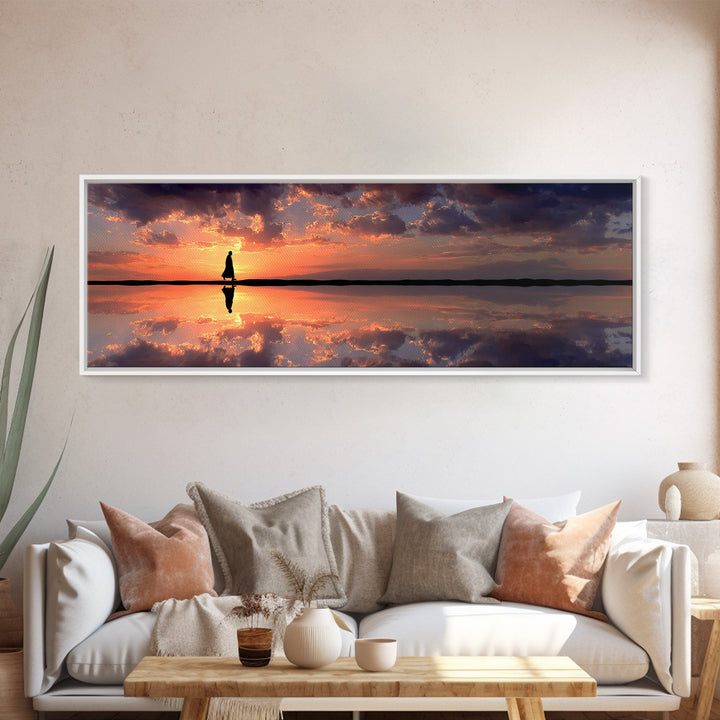 Dawn Of Grace - Framed Canvas Print - Panoramic Painting - Christian Art Canvas - Jesus Painting - Christian Wall Art - Large Christian Art