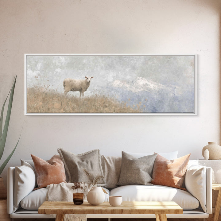 Shepherd’s Hope – Framed Canvas Print – Christian Wall Art – Christian Art Canvas – Panoramic Painting – Christian Decor – Christian Gift