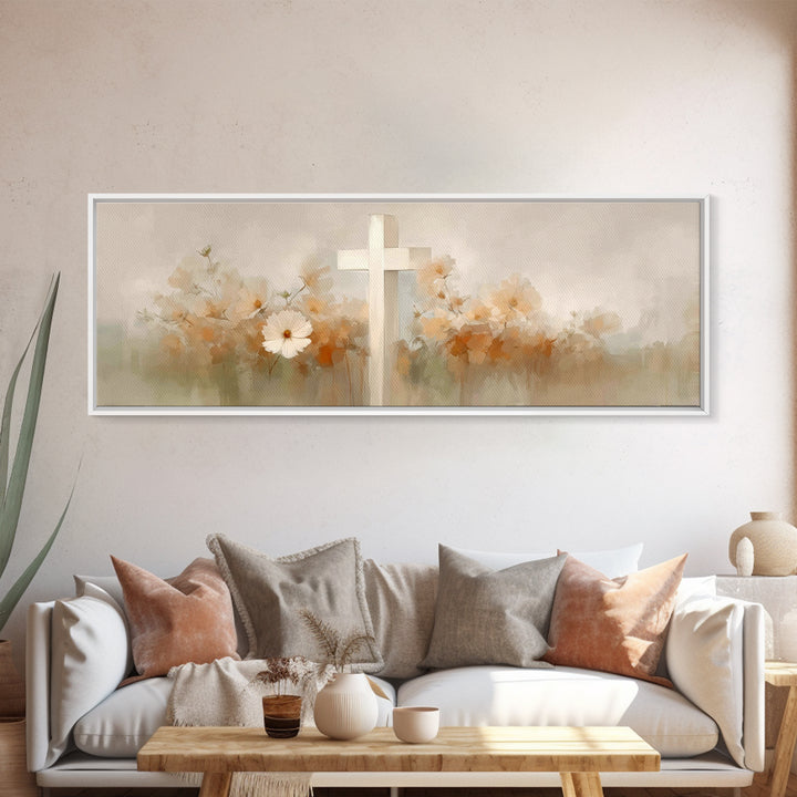 Blooming Hope, Framed Canvas Print, Christian Art Canvas, Christian Wall Art, Panoramic Print, Christian Art, Christian Gift