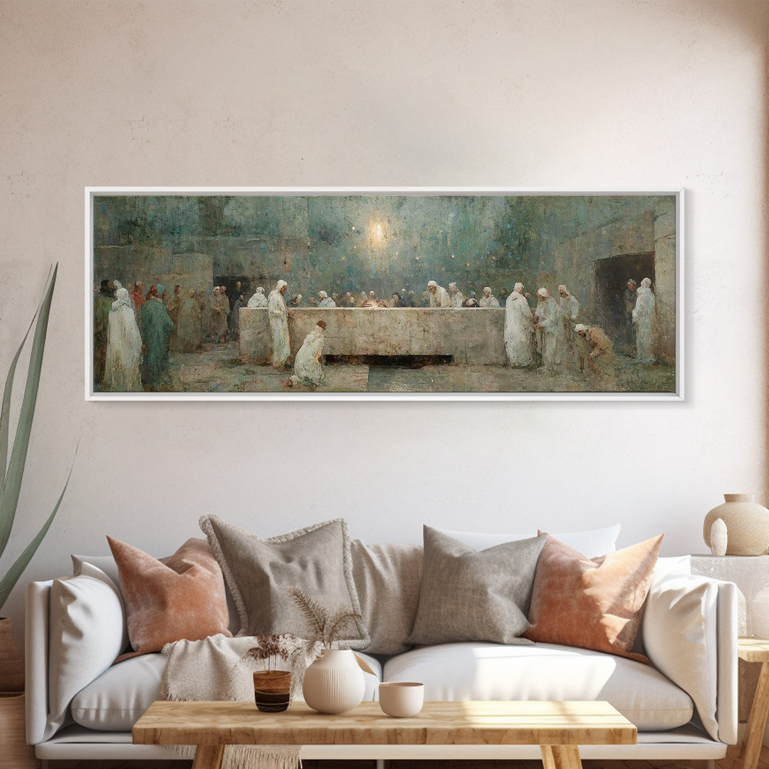 Tomb Of Light, Framed Canvas Print, Christian Art Canvas, Christian Wall Art, Panoramic Art, Christian Art, Christian Gift