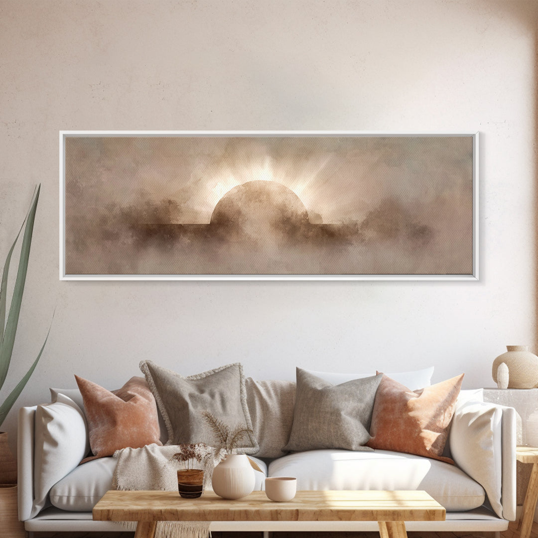 He Is Risen – Framed Canvas Print – Christian Wall Art – Christian Art Canvas – Panoramic Print – Christian Art – Christian Gift