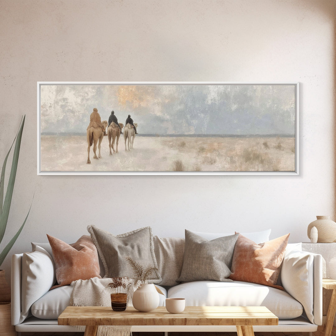 Crescent Promise – Framed Canvas Print – Panoramic Art – Christian Wall Art – Christian Art Canvas – Jesus Painting