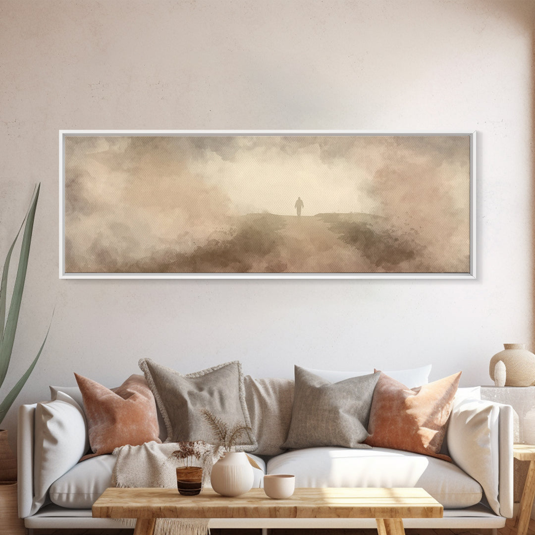 Horizon Of Hope | Framed Canvas Print | Extra Wide Art | Christian Art | Subtle Christian Art | Christian Wall Art | Jesus Art Print