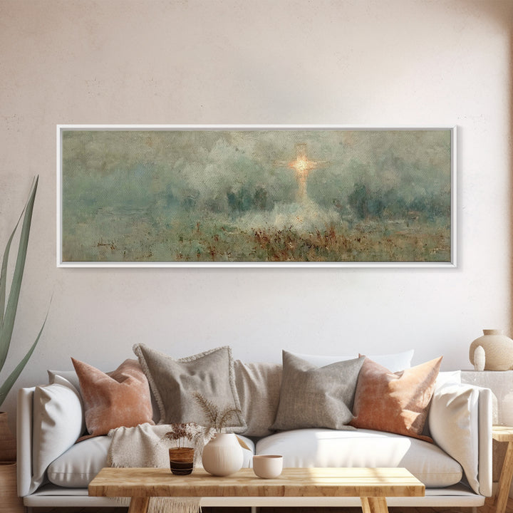 Radiant Salvation – Framed Canvas Print – Christian Wall Art – Christian Art Canvas – Jesus Painting – Christian Christmas Art – Panoramic