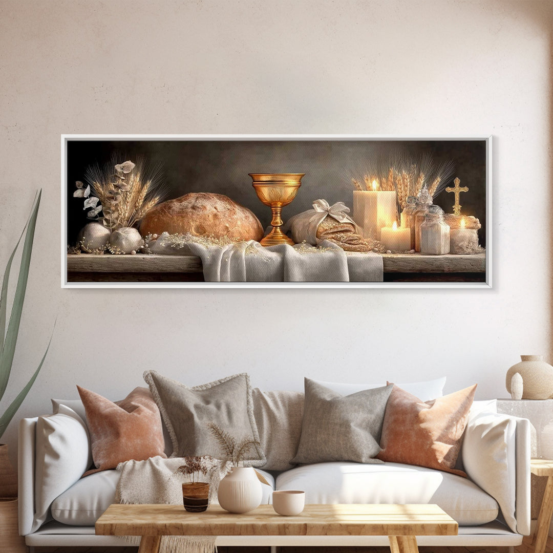 Graceful Harvest | Framed Canvas Print | Christian Wall Art | Christian Christmas Art | Panoramic Print | Christian Art Canvas