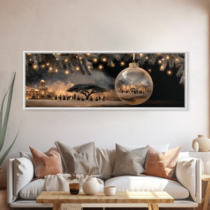Procession Of Hope | Framed Canvas Print | Christian Art Canvas | Panoramic Print | Christian Wall Art | Modern Christian Painting | Christ