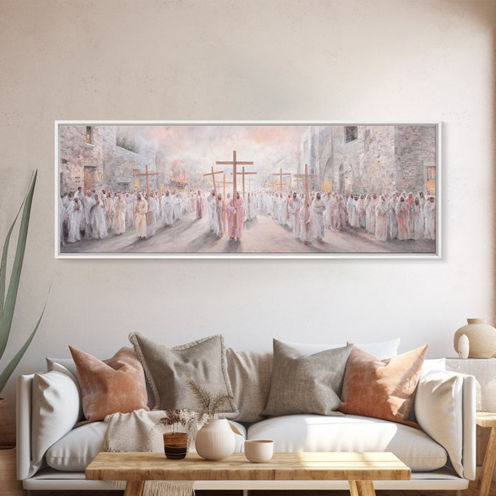 Way Of The Faithful – Framed Canvas Print – Christian Wall Art – Panoramic Frame – Christian Art Canvas – Modern Christian Art – Christian