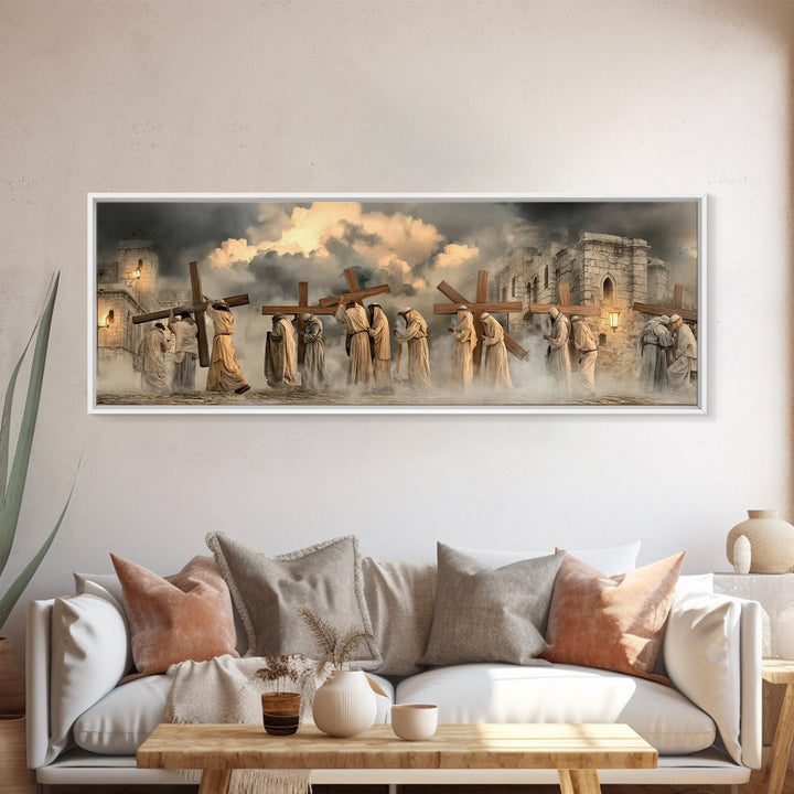 Path Of Mercy | Framed Canvas Print | Christian Art Print | Christian Wall Art | Panoramic Print | Large Christian Art