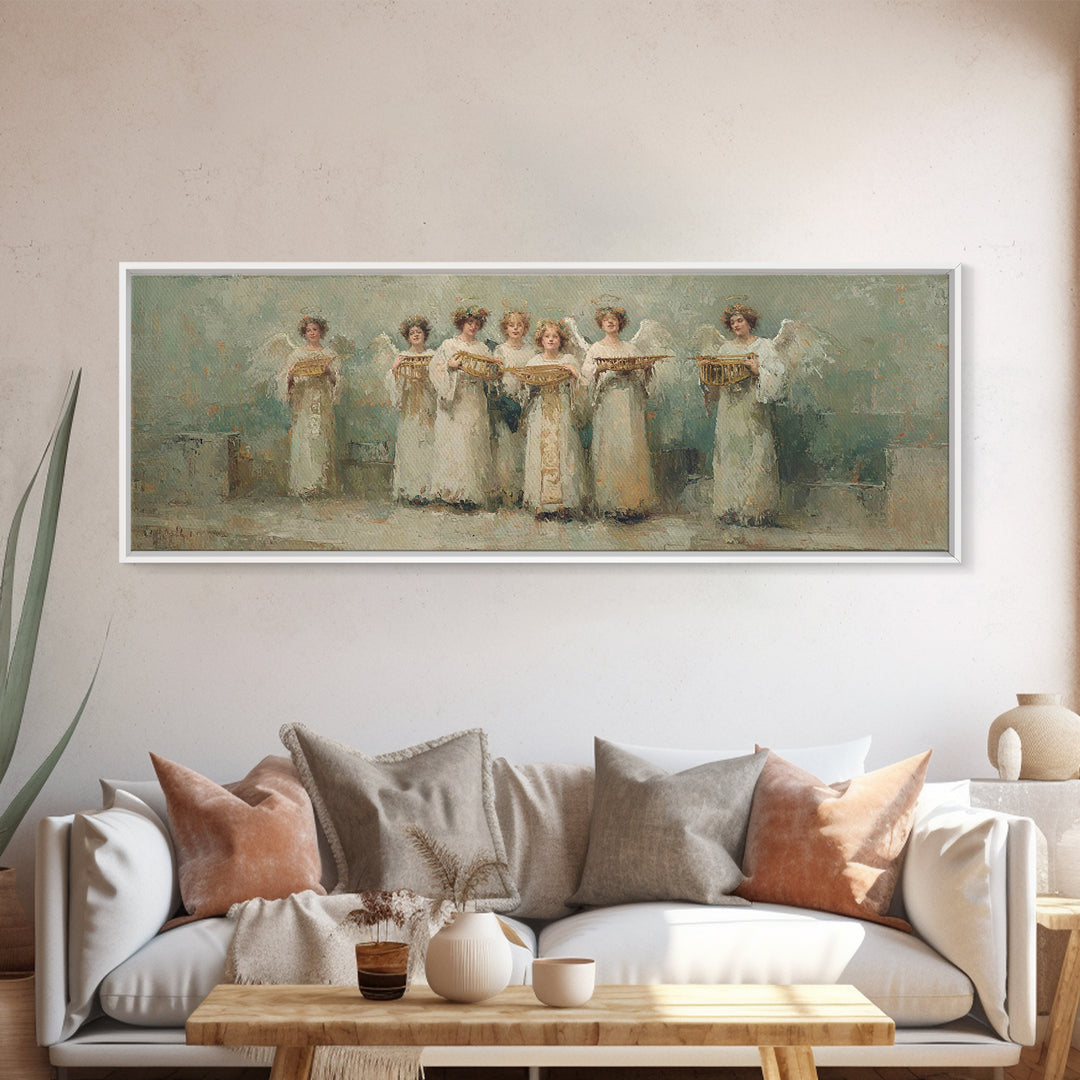 Celestial Offering, Framed Canvas Print, Christian Art Canvas, Panoramic Wall Art, Christian Wall Art, Unique Christian Art
