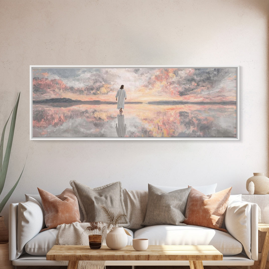 Dawn Of Hope | Framed Canvas Print | Christian Wall Art | Christian Art Canvas | Panoramic Art | Modern Christian Painting