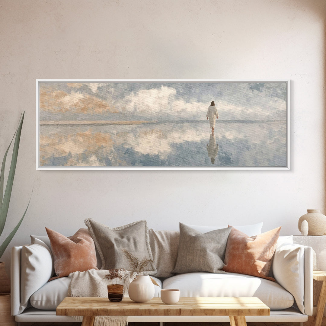 Sky Of Promise – Framed Canvas Print – Panoramic Painting – Christian Wall Art – Jesus Canvas Art – Christian Art Print