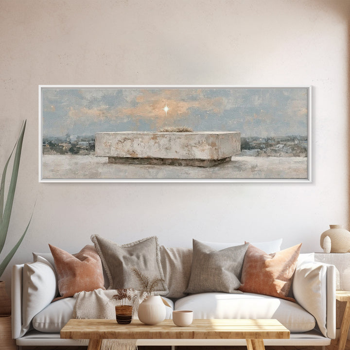 Star of Bethlehem Hope – Framed Canvas Print – Panoramic Art – Christian Wall Art – Christmas Art – Christian Art Canvas – Christian Christ