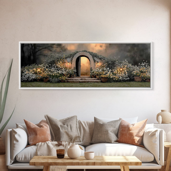Garden Of Hope – Framed Canvas Print – Christian Wall Art – Christian Art Canvas – Jesus Painting – Panoramic Art – Christian Christmas Art