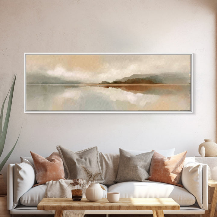 Soft Valley Grace | Framed Canvas Print | Christian Art Work | Panoramic Art | Christian Wall Art | Christian Art Gift | Modern Christian A