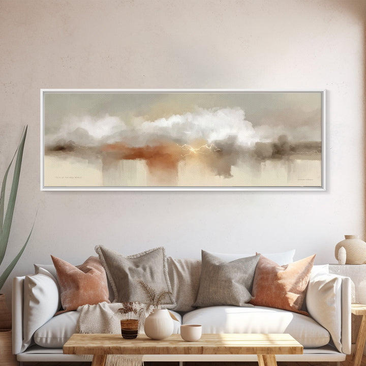 Storm Of Glory | Framed Canvas Print | Christian Art Canvas | Panoramic Painting | Christian Wall Art | Modern Christian Art | Christian Gi