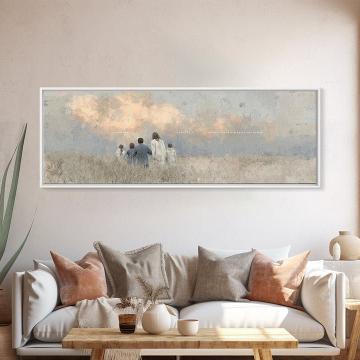 Promise Of Gathering, Framed Canvas Print, Christian Painting, Panoramic Frame, Christian Art Canvas, Christian Wall Art, Christian Christm