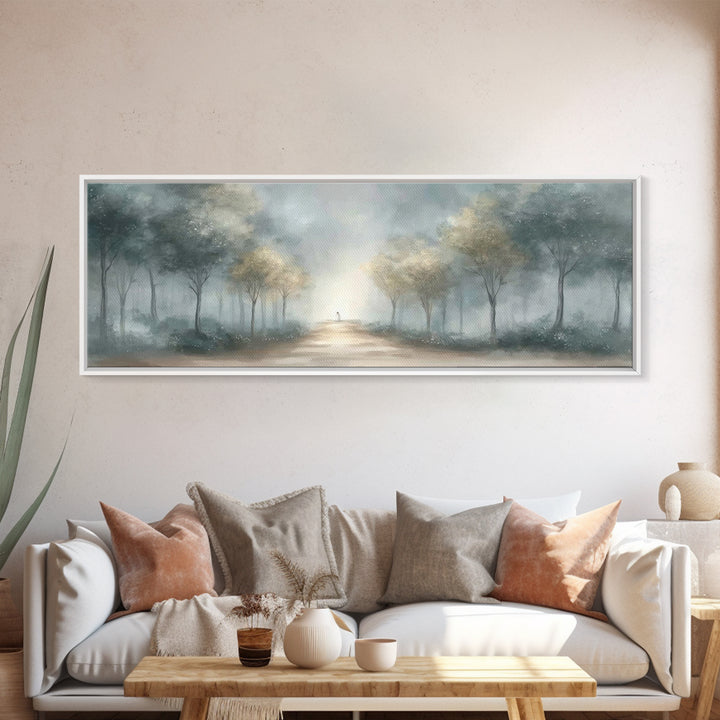 Light Of The Way, Framed Canvas Print, Panoramic Art, Christian Wall Art, Christian Art Canvas, Modern Christian Art, Jesus Painting, Chris